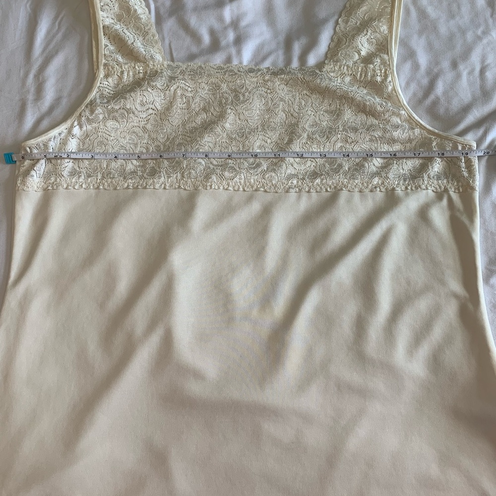 CJ Banks Lace Chemise Set in Cream and Gray - Picture 11 of 15